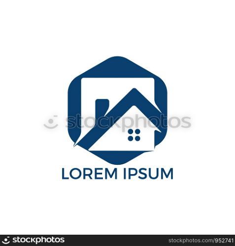 Real estate logo design. Logo symbol or icon for real estates or building construction business.
