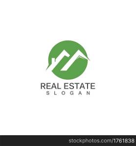 Real Estate Logo design template. Roofing logo vector