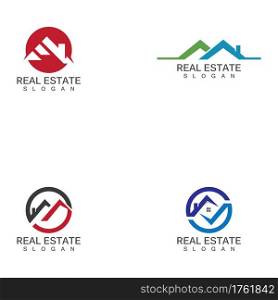 Real Estate Logo design template. Roofing logo vector