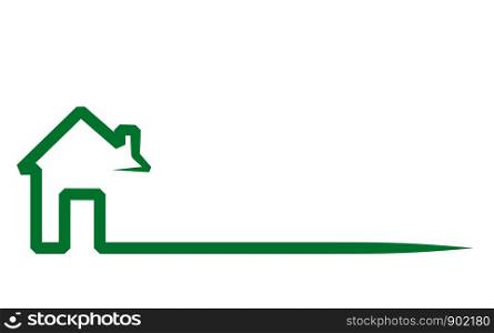 Real Estate Logo, house on white, stock vector illustration