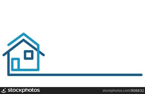 Real Estate Logo, house on white, stock vector illustration
