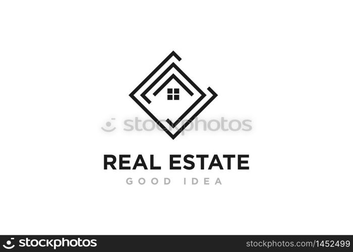 Real Estate Logo Icon Design Vector