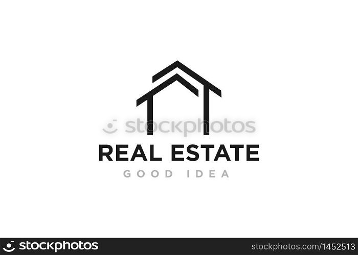 Real Estate Logo Icon Design Vector
