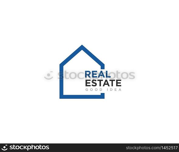 Real Estate Logo Icon Design Vector