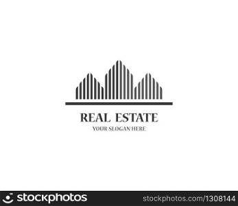 Real estate logo icon illustration