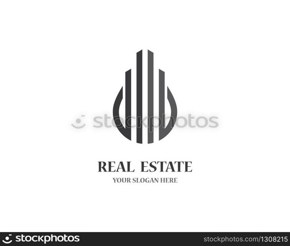 Real estate logo icon illustration