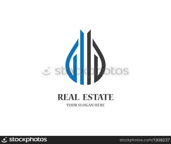 Real estate logo icon illustration