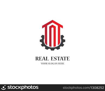 Real estate logo icon illustration