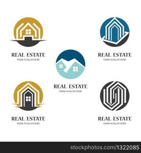 Real estate logo icon illustration design