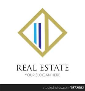 Real estate logo icon illustration - Vector