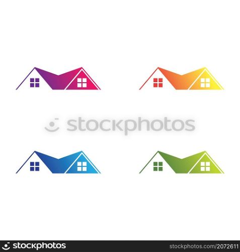 Real estate logo icon set design
