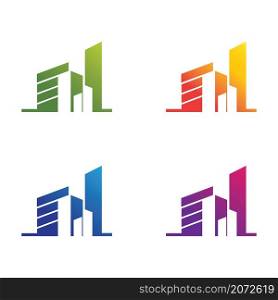 Real estate logo icon set design
