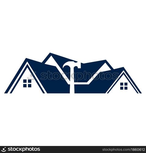 Real estate logo icon vector template illustration trendy.