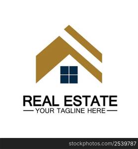 Real Estate Logo Template, Building, Property Development, and Construction Logo Vector