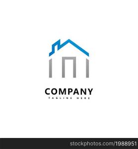 Real estate logo template vector.Abstract house icon