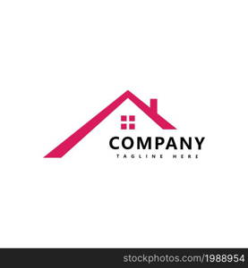 Real estate logo template vector.Abstract house icon