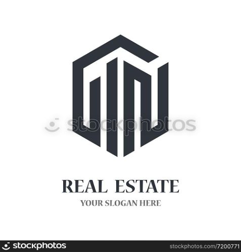 Real estate logo template vector icon design