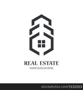 Real estate logo template vector icon illustratrion