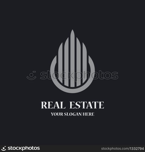 Real estate logo template vector icon illustratrion