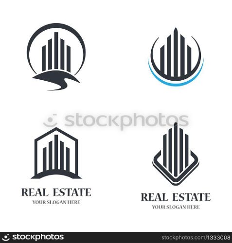 Real estate logo vector icon illustratrion