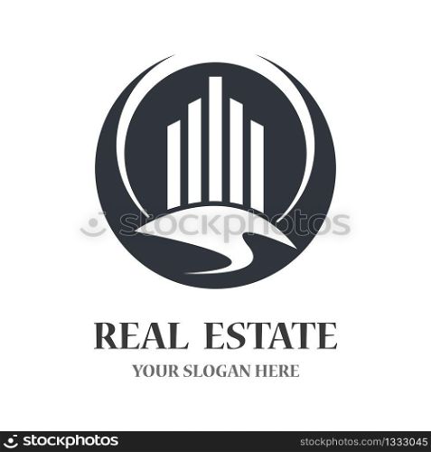 Real estate logo vector icon illustratrion