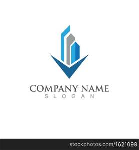 Real Estate modern city , Property and Construction Logo design