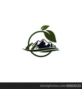 real estate mountain logo template