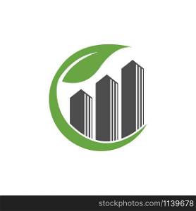 Real estate nature house logo template vector. Real estate nature house logo template