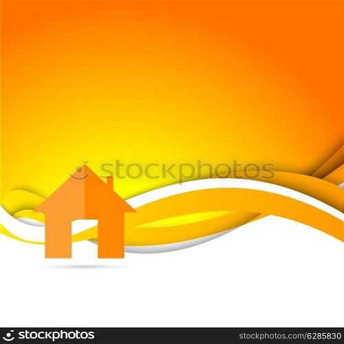real estate orange brochure
