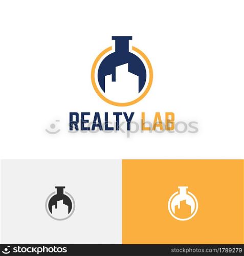 Real Estate Realty Laboratory Construction Tube Research Logo