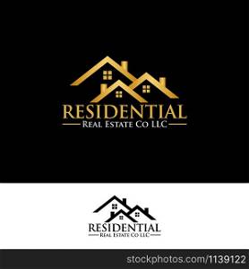 Real estate residential logo icon graphic design template illustration. Real estate residential logo icon graphic design template
