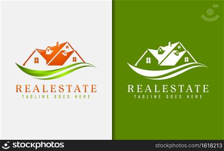 Real Estate Residential Property Logo Design. Architecture Building Logo Graphic Template. Graphic Design Element.