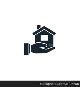 Real estate service creative icon filled from Vector Image