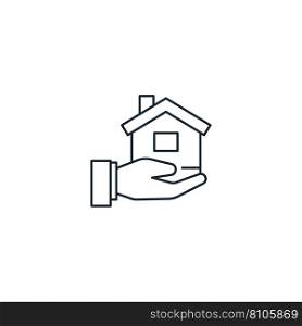 Real estate service creative icon line from Vector Image