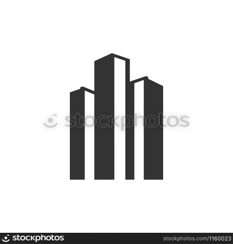Real estate skyscraper graphic design template vector