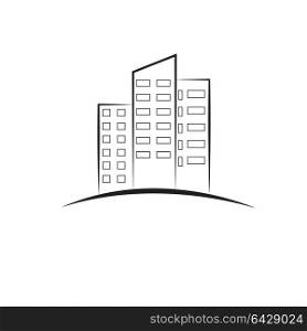 Real estate, the logo for your construction company. Vector illustration.
