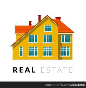 Real estate vector illustration. Real estate vector illustration on white background