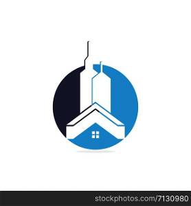 Real estate vector logo design. Building logo design. Building Estate Logo with Skyscrapers.