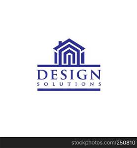 Real estate vector logo, Home with window simple house symbol, realty building logo
