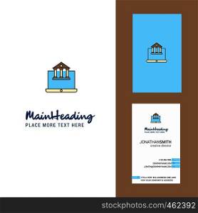 Real estate website Creative Logo and business card. vertical Design Vector