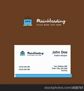 Real estate website logo Design with business card template. Elegant corporate identity. - Vector