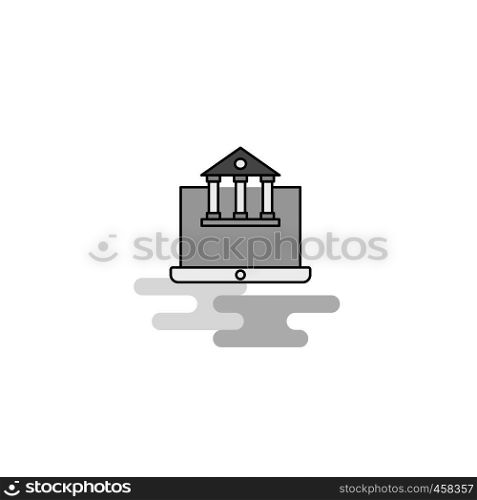 Real estate website Web Icon. Flat Line Filled Gray Icon Vector