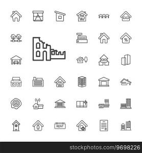 Real icons Royalty Free Vector Image