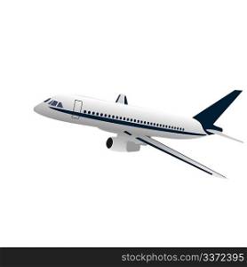 Realisic illustration airplane - vector