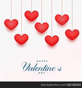 realistic 3d hearts valentines day background