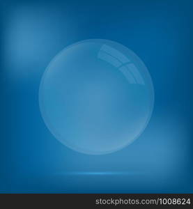 Realistic 3d sphere with shadow. Vector illustration. Realistic 3d sphere