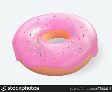 Realistic 3d sweet tasty donut. Vector illustration. Realistic 3d sweet tasty donut. Vector illustration EPS10