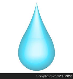 Realistic 3D water drop h2o, vector ecology concept the relationship between man and nature