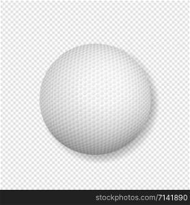 realistic 3d white classic golf ball icon closeup isolated on transparency grid background. Vector stock illustration. realistic 3d white classic golf ball icon closeup isolated on transparency grid background. Vector stock illustration.