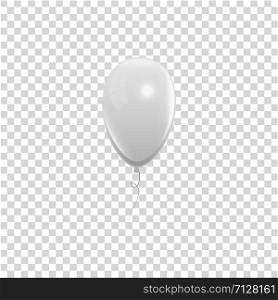 Realistic air gel balloon isolated on back. Realistic air gel balloon